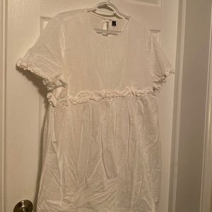 ruffle detail mini dress